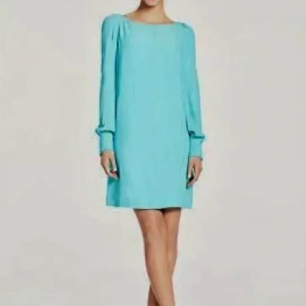 Kate Spade NY Turquoise Cordette Crepe Shift Dress 6